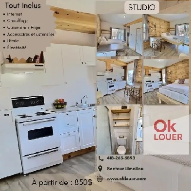 PLUSIEURS STUDIO - TOUT INCLUS ET MEUBLÉ Image# 2