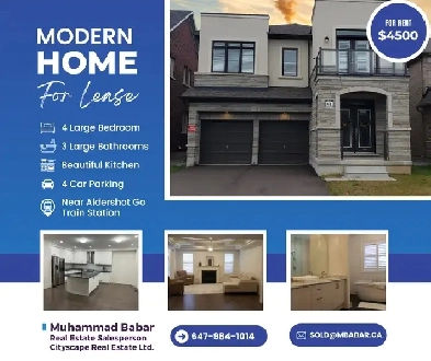 House For Lease in Waterdown Hamilton Image# 1