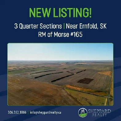 3 Quarter Sections | Ernfold, SK Area | R.M. of Morse #165 Image# 6