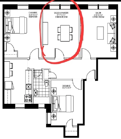 Lease transfer, $750/month, 5-1/2 at Villa Maria metro, pets OK! Image# 1