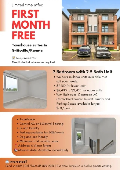 2 Bedroom with 2.5 Baths Townhouse Image# 1