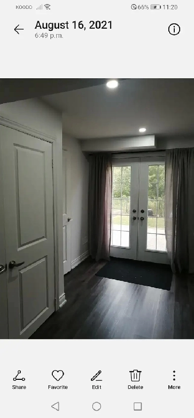 3 private Rooms in walkout basement to rent from 1ST NOV Image# 1