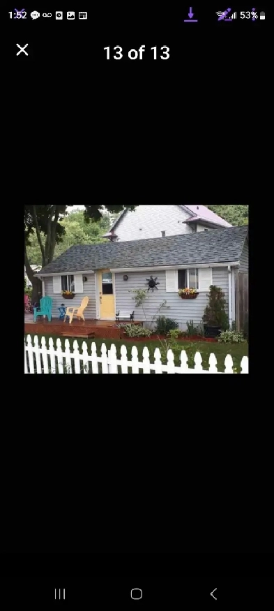 Port stanley cottage for rent Nov 1st till May.  1400 mo. Plus h Image# 1