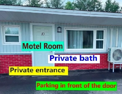 Monthly motel room with private entrance and bathroom Image# 5