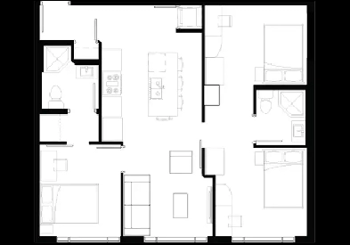 Spacious private bedroom with a private bathroom in Icon 330 Image# 1