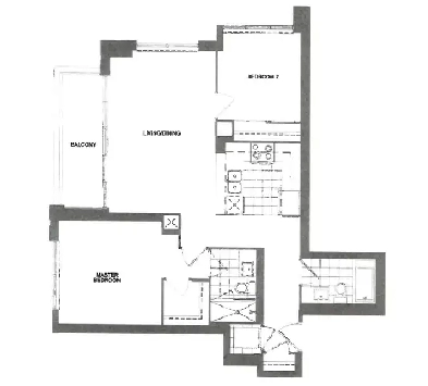 2 Bedroom 1 Bathroom with 1 Parking and 1 Locker For Lease Image# 1