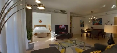 LUXUEUX 4 ½ MEUBLÉ AVEC TERRASSE PRIVATIVE SUR COUR - PLATEAU Image# 1