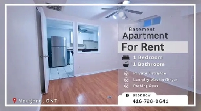 1 Bedroom Basement Apartment for Rent Image# 2