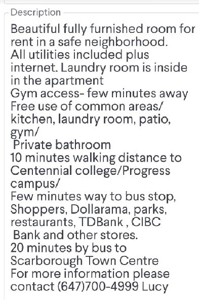 private room for rent Image# 1