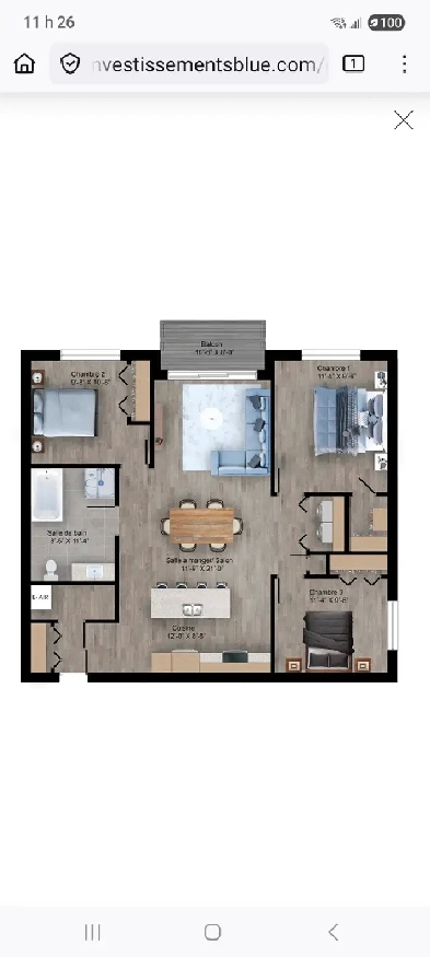 Condo à louer 5 1/2 pour 50 ans et plus Image# 1