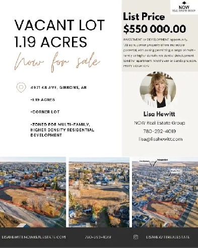 Investor Alert! 1.19 Acre Vacant Lot, Gibbons, AB Image# 6