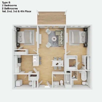 Pre-Leasing NEW 2 Bedroom Apartments Image# 1