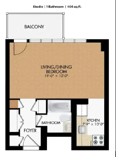 Modern Studio Apartment for Rent – High Park Neighbourhood, T Image# 1