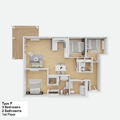 Pre Leasing NEW 3 bedroom apartments Image# 4