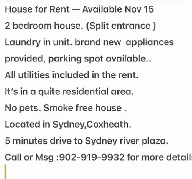 basement unit available to rent