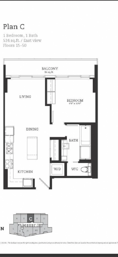 Surrey Central Skytrain - One bedroom with Parking & Storage Image# 2