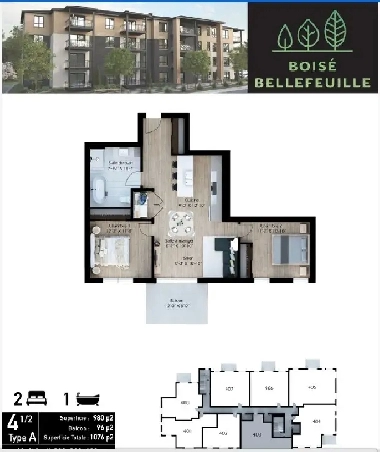 Superbe 4 1/2 à louer Image# 6