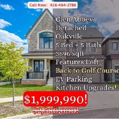 Golf Course Living in Oakville – Luxury 5-Bed Detached Home Image# 1