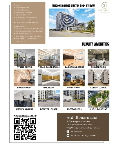 Luxury 2Bed/2Bath Condo in Markham (Unionville)   Parking/Locker Image# 4