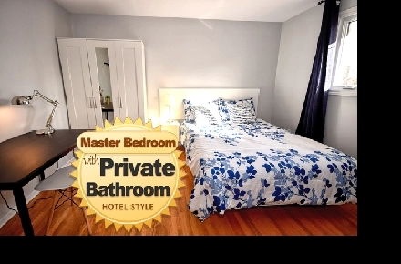 All-Inclusive Ensuite Master bedroom with Private Bathroom Dec 1 Image# 1