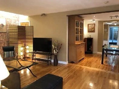 SUPERBE 4 ½ MEUBLÉ AVEC JARDINET ET COUR ARRIÈRE – LE PLATEAU Image# 1