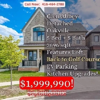 Golf Course Living in Oakville – Luxury 5-Bed Detached Home Image# 1