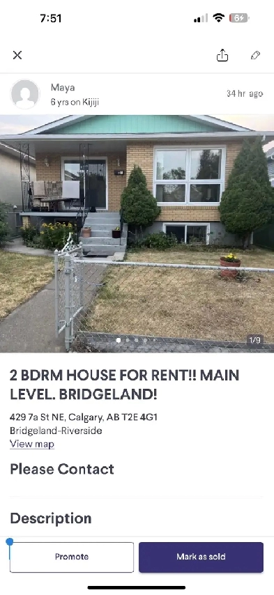 TWO BDRM HOUSE FOR RENT IN BRIDGELAND, MAIN LEVEL! Image# 1