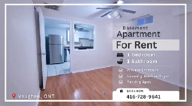 Spacious 1 Bedroom Basement Apartment for Rent Image# 1