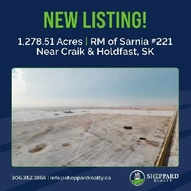 NEW LISTING AVAILABLE!  1278.51 Acres | Near Craik/Holdfast, SK Image# 1