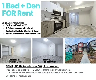 Spacious Legal Suite in Keswick | In-Suite Laundry | Extra Den Image# 10