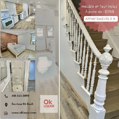 APPARTEMENTS, CENTRE VILLE - meublé ET tout inclus Image# 3