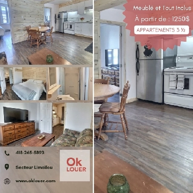 APPARTEMENT- LIMOILOU -  MEUBLÉS ET TOUT INCLUS Image# 2