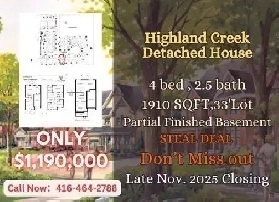 Scarborough 4-Bed Detached! Steal Price! Must Sell Fast! Image# 1