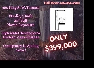 400 King W · Studio 387 sqft in a high-demand area — only $399K Image# 2
