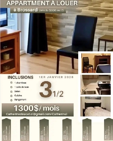 31/2 à louer à Brossard ( secteur C ) Image# 1