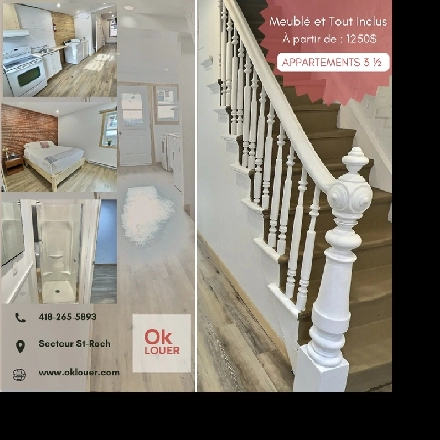 APPARTEMENTS, CENTRE VILLE - meublé ET tout inclus Image# 7