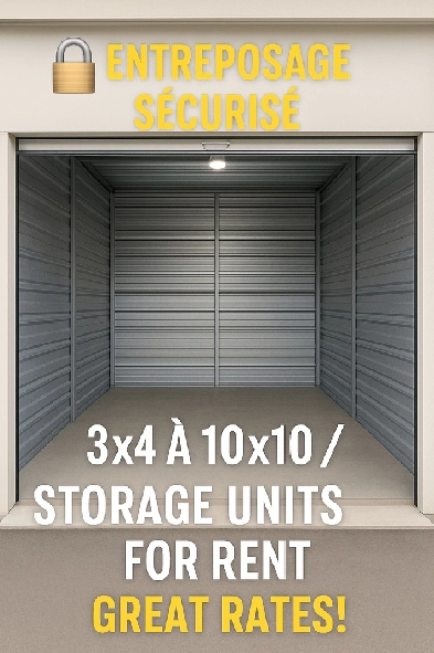 ENTREPOSAGE SÉCURITAIRE – PROMOTIONS DE MOIS GRATUITS Image# 1