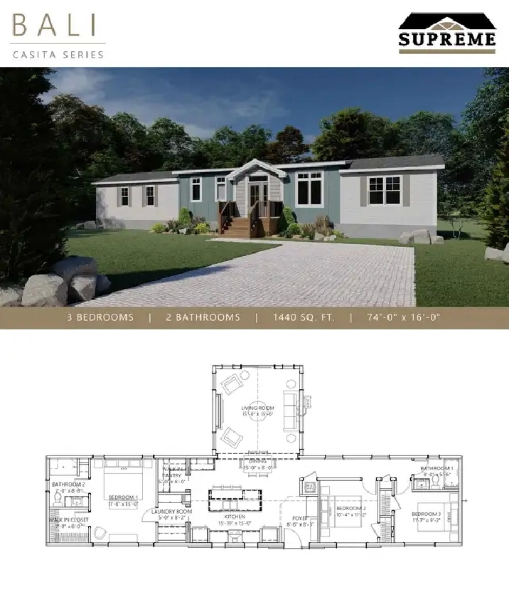 New Bail Home on sale! Over 1500 square feet!