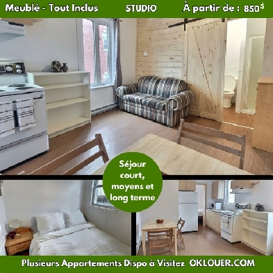 STUDIO TOUT INCLUS-MEUBLÉ, LIMOILOU