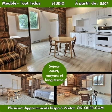 STUDIO MEUBLE-TOUT INCLUS EN CENTRE VILLE