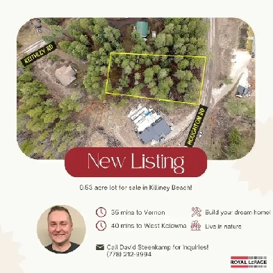 Lot 91 Houghton Road, Vernon. Private 0.53 acre lot for sale.