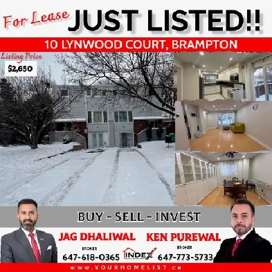 House For Rent in Brampton
