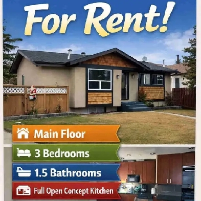 3 Bedroom Main Floor for Rent – Near TransCanada Plaza Image# 1