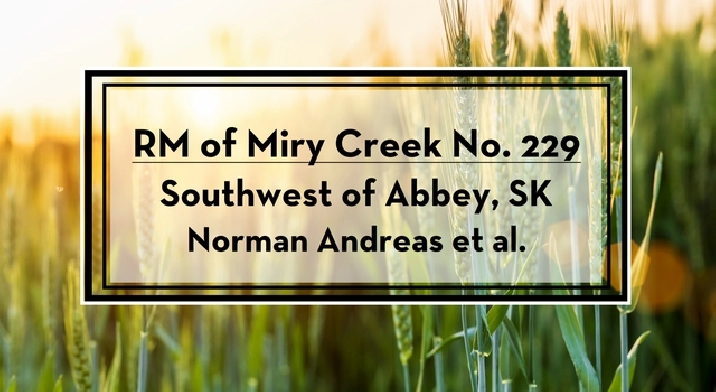 Land for Sale by Tender - RM of Miry Creek #229 - SW of Abbey SK