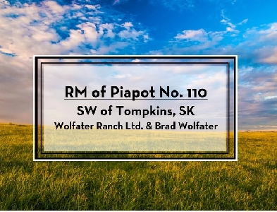 Lands for Sale by Tender | RM of Piapot #110 | SW of Tompkins
