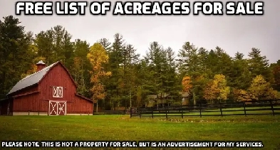 FREE LIST OF ACREAGES FOR SALE IN YOUR CRITERIA Image# 1