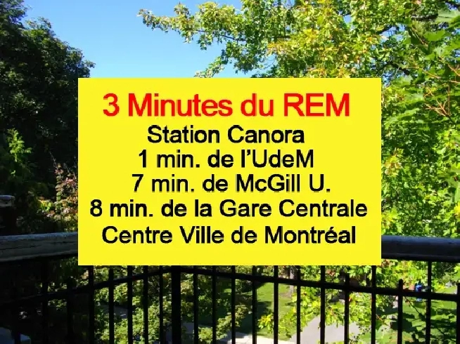 WOW! BEAU GRAND 7 1/2 - 4 CAC - QUARTIER SUPER CHIC - MONT ROYAL