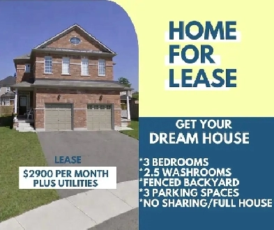 WHOLE HOUSE FOR LEASE BRAMPTON SEMI DETACHED
