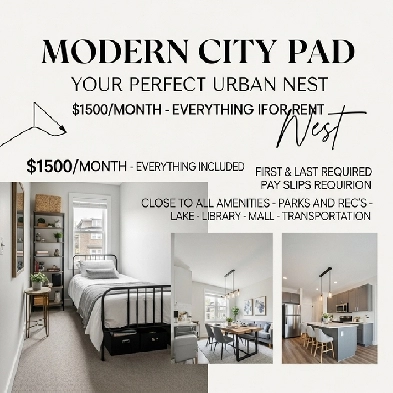 : Large Bedroom with Private Bathroom - Etobicoke