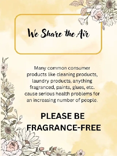 Room for fragrance-free person